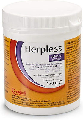 Candioli Herpless Katzenernährungsergänzung Pulverergänzung gegen Herpesvirus 120g A5-PC215