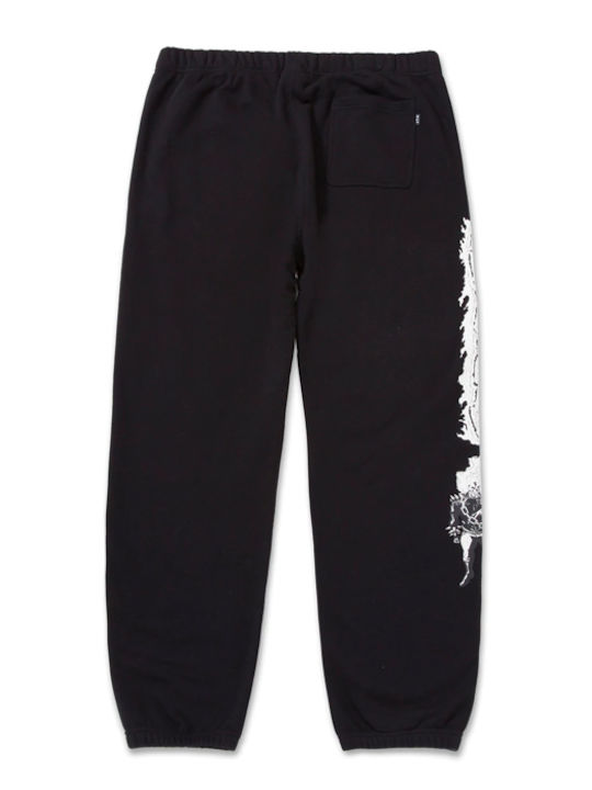 HUF X Marvel Ghost Rider Men's Fleece Sweatpants with Rubber Black