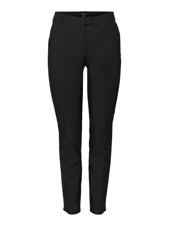 Women's Fabric Trousers Slim Fit Black