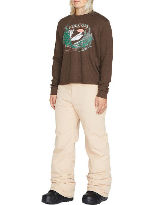 Volcom Frochickie H1252303-SAN Women's Trousers for Ski & Snowboard Beige