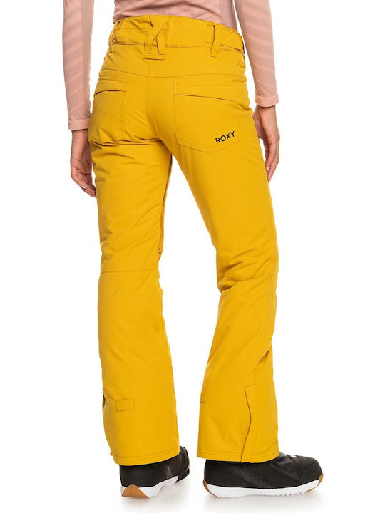 Roxy Backyard ERJTP03211-YLV0 Pantaloni de schi și snowboard pentru femei Ski & Snowboard Galben