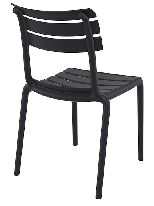 Outdoor-Stuhl Polypropylen Helen Black 50x59x84εκ.