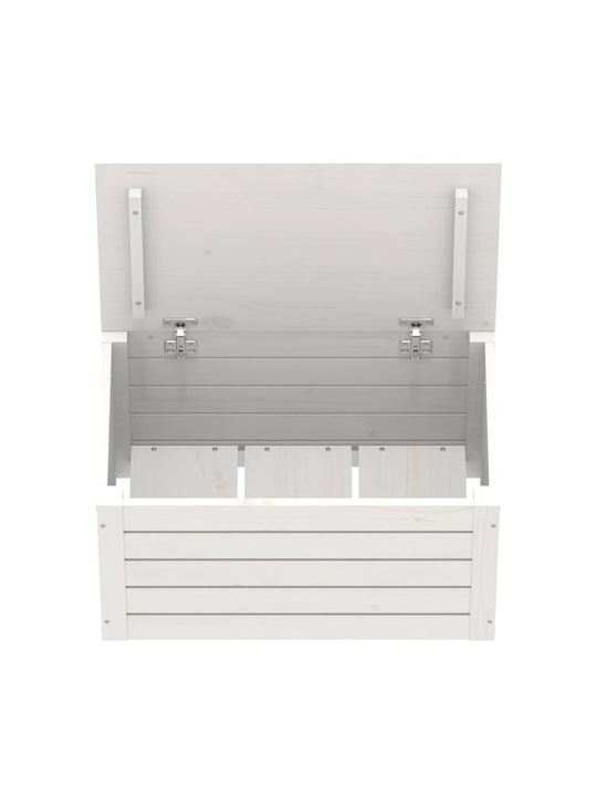 vidaXL Декоративна куфар Дърво Бял 59.5x36.5x33бр