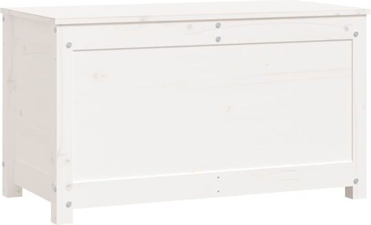 vidaXL Διακοσμητικό Μπαούλο Ξύλινο Λευκό 80x40x45.5εκ.