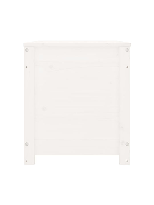 vidaXL Wooden Decorative Trunk White 80x40x45.5cm