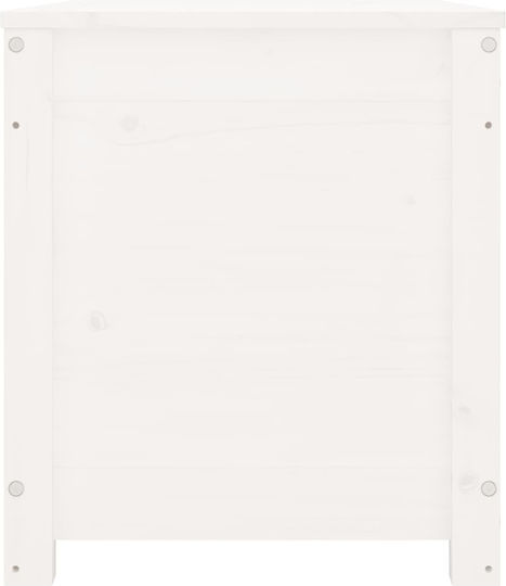 vidaXL Διακοσμητικό Μπαούλο Ξύλινο Λευκό 80x40x45.5εκ.