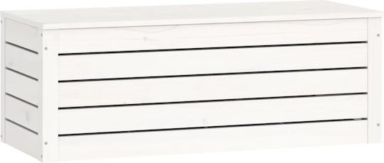 vidaXL Декоративна куфар Дърво Бял 89x36.5x33бр