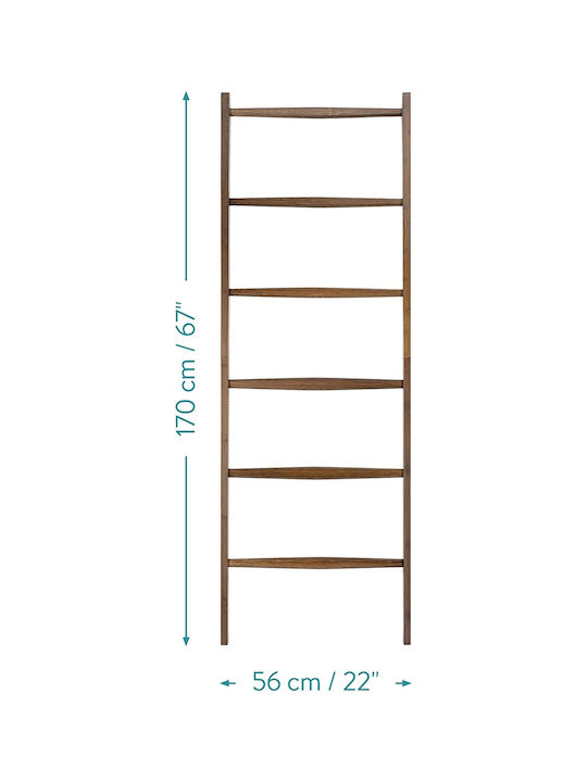 Navaris Σκάλα Μπάνιου 6 Θέσεων Δαπέδου ​56x170cm Καφέ