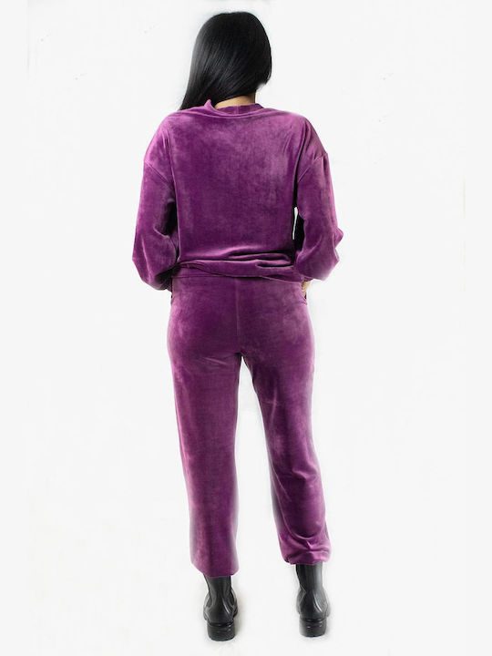 Desiree Femei Catifea Pantaloni Violet