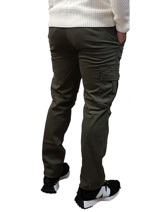 Marcus Kenley Men's Trousers Cargo Elastic Khaki