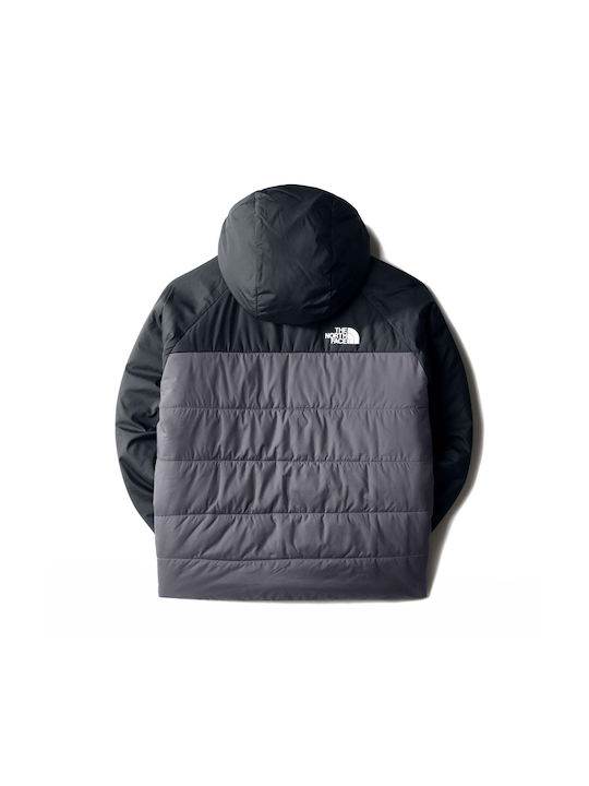 The North Face Kinderjacke Kurz Beidseitig mit Kapuze Gray