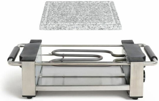Livoo Tischplatte Elektrogrill Raclette Glatte Platte 650W mit einstellbarem Thermostat 35cmx19.5cmcm