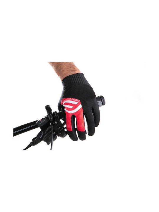 Force Downhill Power Μακριά Ανδρικά Γάντια Ποδηλασίας Μαύρα