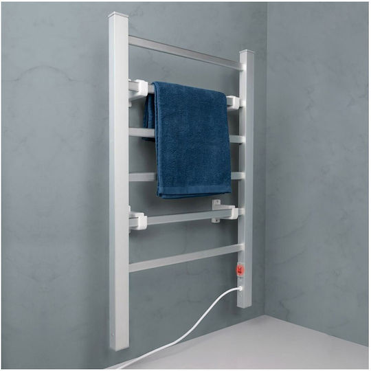 Bakaji Elektrischer Handtuchhalter 100W 96x53cm Silber