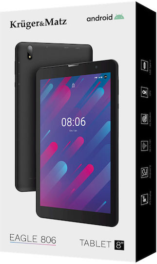 Kruger & Matz Eagle 806 4G 8" Tablet (3GB/32GB) Μαύρο