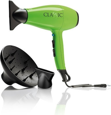 GA.MA A11.CLASSIC.VR-Green Professional Hair Dryer with Diffuser 2200W