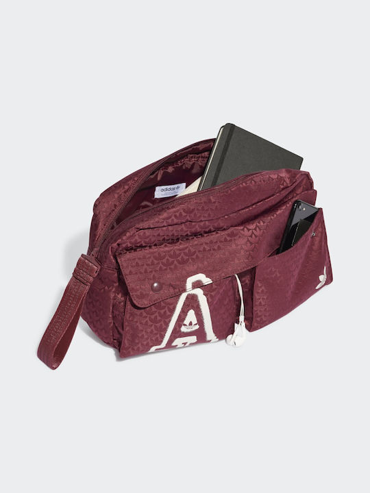 Trefoil Jacquard Monogram Τσαντάκι Μέσης Μπορντό
