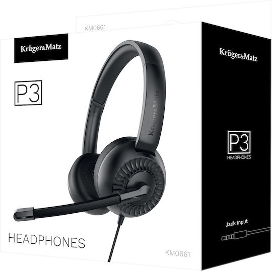 Kruger & Matz P3 Over Ear Multimedia Headphone with Microphone 3.5mm Jack