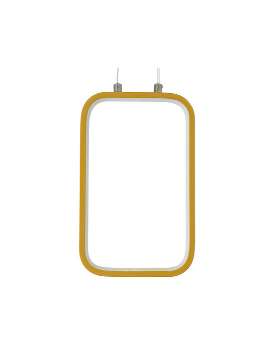 GloboStar Deroba Κρεμαστό Φωτιστικό Χρυσό LED 16x25.5εκ.
