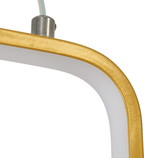 GloboStar Deroba Deckenleuchte Gold LED mit Verstellbarem Weißlicht 16x25.5x25.5cm