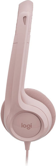 Logitech H390 On Ear Multimedia Headphone with Microphone USB-A Pink