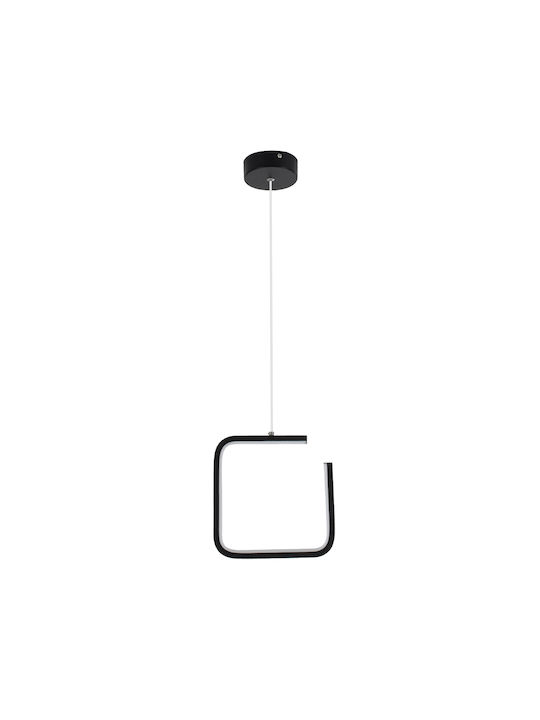 GloboStar Ceroba Lumină Suspendată Neagră LED cu Lumină Bianco Reglabilă 22x22x22cm