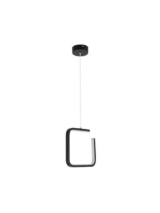 GloboStar Ceroba Lumină Suspendată Neagră LED cu Lumină Bianco Reglabilă 22x22x22cm