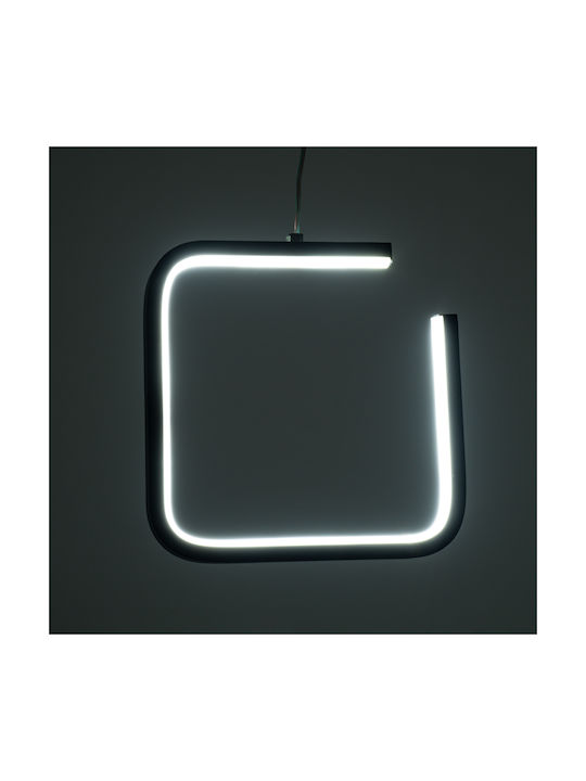 GloboStar Ceroba Lumină Suspendată Neagră LED cu Lumină Bianco Reglabilă 22x22x22cm