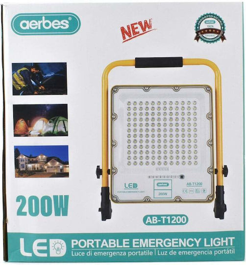 Aerbes Προβολέας Εργασίας Επαναφορτιζόμενος LED IP66