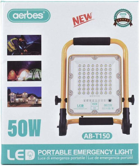 Aerbes Προβολέας Εργασίας Επαναφορτιζόμενος LED IP66