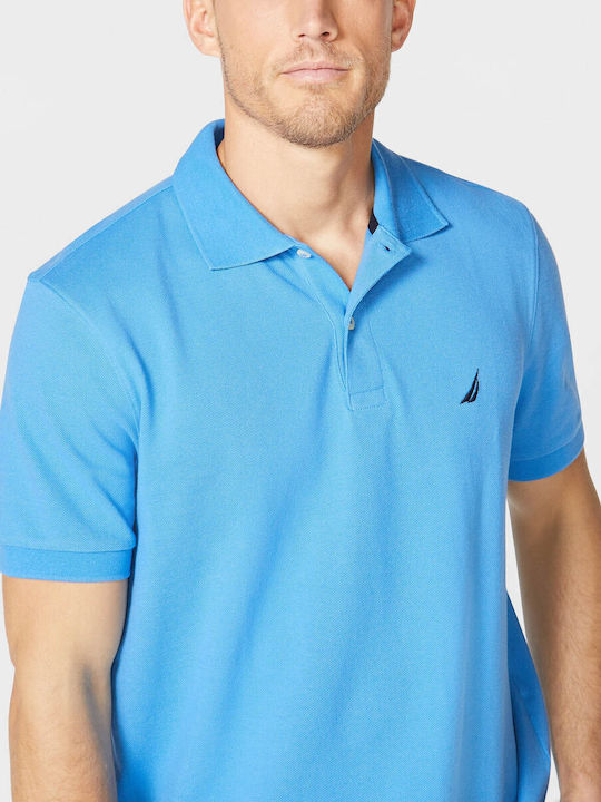 Nautica Ανδρικό T-shirt Polo Γαλάζιο