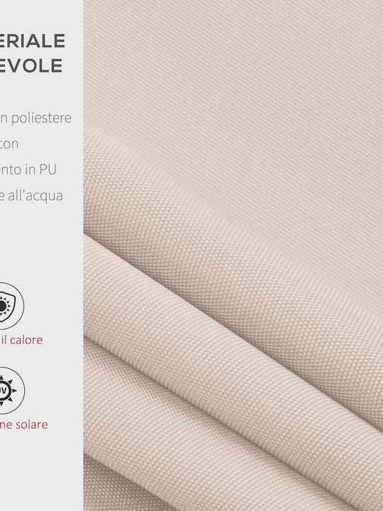 Outsunny Zelt Terrasse Beige 3x2.5m
