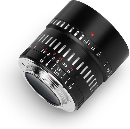 TTArtisan Crop Φωτογραφικός Φακός 50mm f/0.95 Σταθερός για Fujifilm X Mount Ασημί