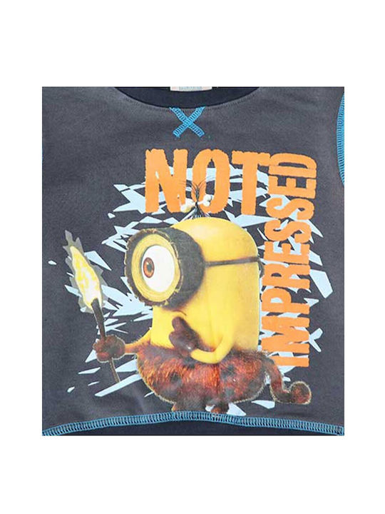 Детски сезонен суитшърт Minions Суитшърт Суитшърт (PH1226A) сив