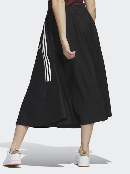 Adidas Track Midi Fustă Cloșcă în culoarea Negru