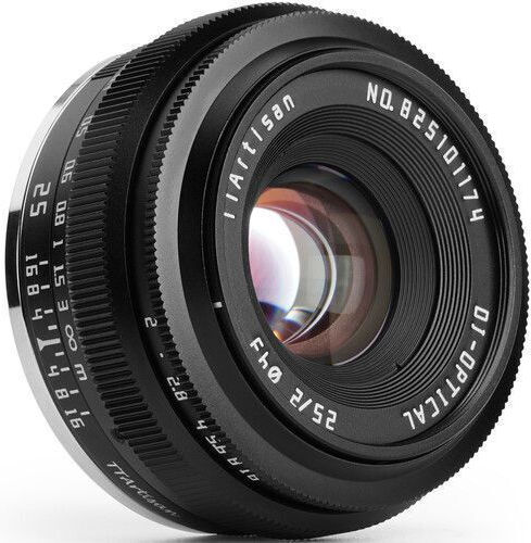 TTArtisan Crop Obiectiv Foto 25mm f/2 Fix pentru Montura Fujifilm X Black