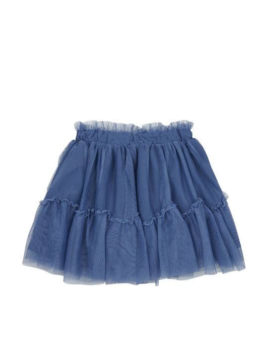 Kinder Tutu Rock aus Tüll Einfarbig Blau