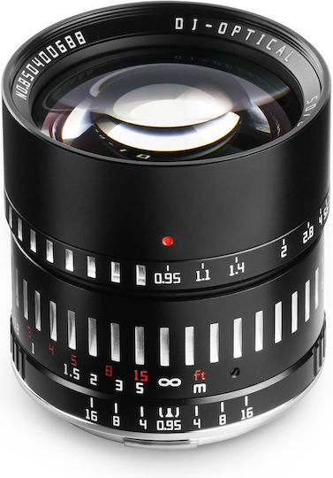TTArtisan Crop Φωτογραφικός Φακός 50mm f/0.95 Σταθερός για Canon EF-M Mount Ασημί
