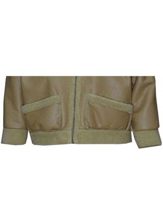 Luciano Faketti Jacket skin furs in beige color