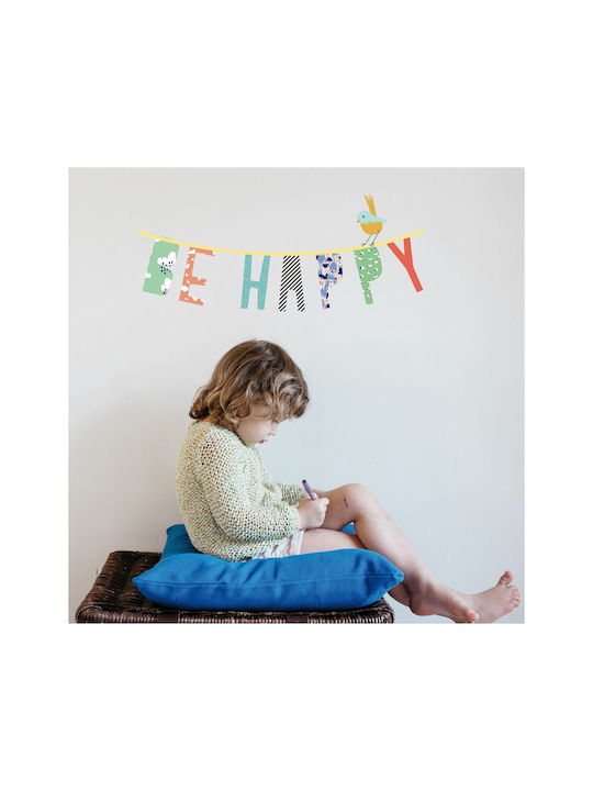 Mimi'lou Autocolant Decorativ pentru Copii Perete Be Happy 58x21buc Mimi'lou Autocolant Decorativ pentru Copii Perete Be Happy 58x21buc
