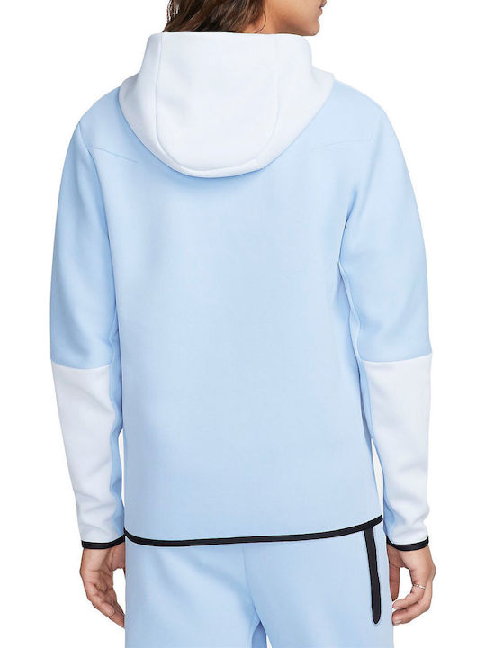 Sportswear Tech Fleece Ζακέτα με Κουκούλα Γαλάζια
