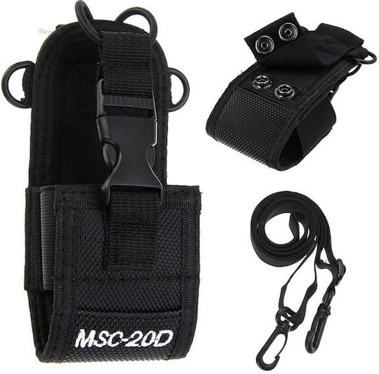 MSC-20D Θήκη Ασύρματου Πομποδέκτη UHF/VHF Συμβατή με Baofeng Μαύρη