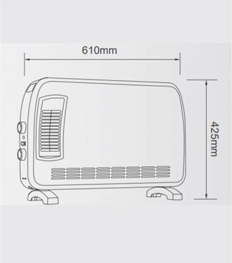 Lineme Turbo Fan 70-00405 Convectoare pardoseală 2000W 53x65cm Alb