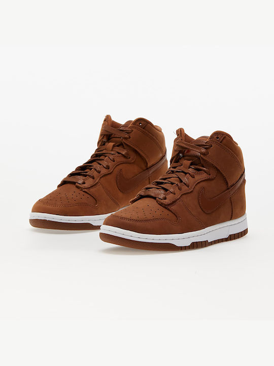 Nike Dunk High Premium Дамски Маратонки Pecan / Pecan White