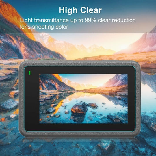 Puluz 3 in 1 Tempered Glass Προστασία Φακού για DJI Osmo Action 3