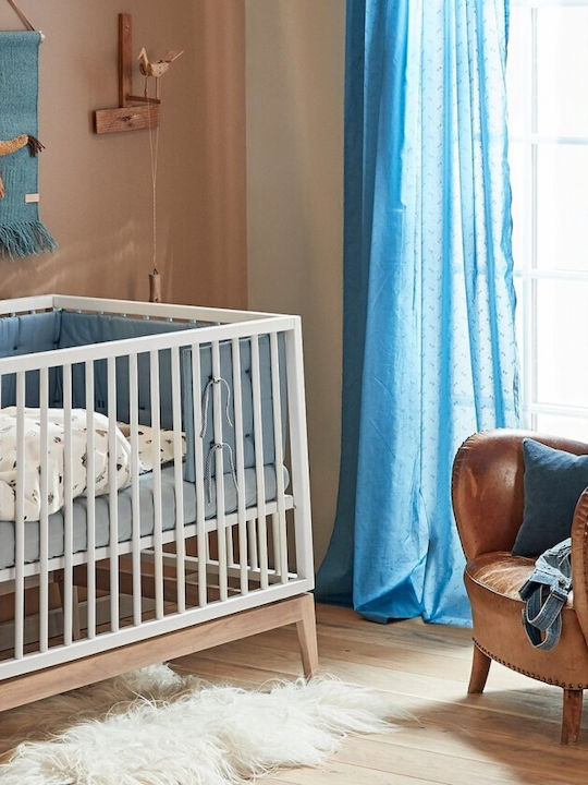 Leander Luna Baby Crib White Oak with Mattress