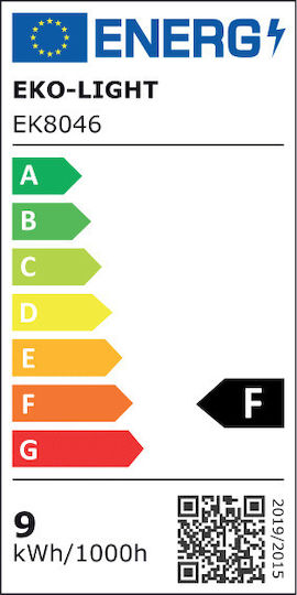 Eko Light Λάμπα LED 9W για Ντουί E27 και Σχήμα A60 Θερμό Λευκό 820lm