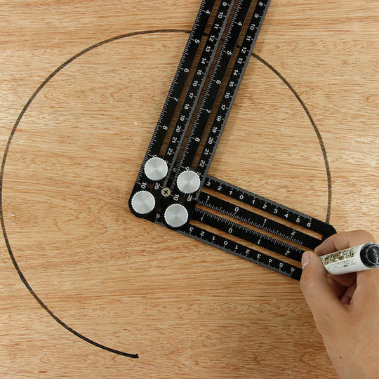 000.230.8095 Aluminum Folding Ruler Angled
