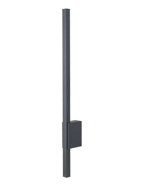 Zambelis Lights Wall-Mounted Linear LED Light IP65 12W with Warm White Light 9.5x4.5x80cm
