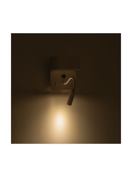 GloboStar Ibis Modern Leuchte Wand mit Integrierter LED und Neutralweißes Licht 10x18cm